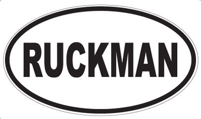 RUCKMAN - Oval Magnet