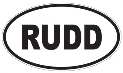 RUDD - Oval Sticker