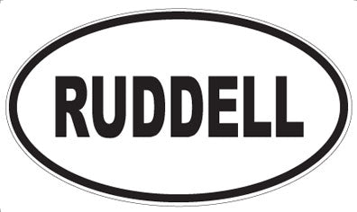 RUDDELL - Oval Magnet