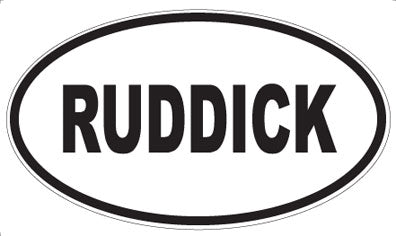 RUDDICK - Oval Magnet