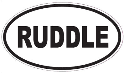 RUDDLE - Oval Sticker