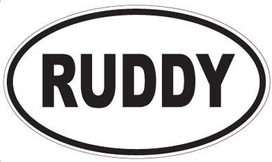 RUDDY - Oval Sticker