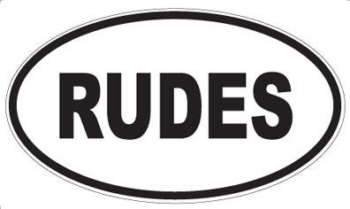 RUDES - Oval Sticker