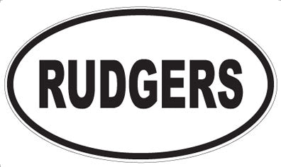 RUDGERS - Oval Magnet