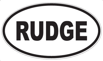 RUDGE - Oval Magnet
