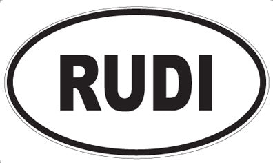 RUDI - Oval Sticker