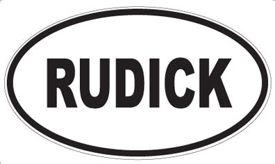 RUDICK - Oval Sticker