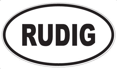 RUDIG - Oval Sticker