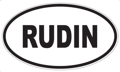 RUDIN - Oval Sticker