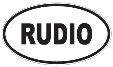 RUDIO - Oval Sticker