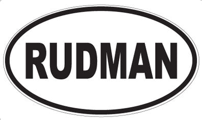 RUDMAN - Oval Magnet