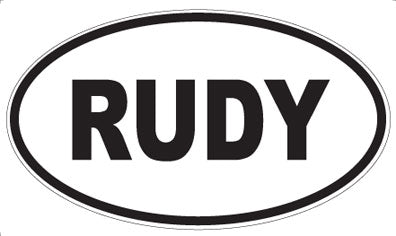RUDY - Oval Magnet