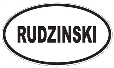 RUDZINSKI - Oval Sticker