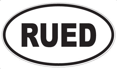 RUED - Oval Sticker