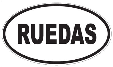 RUEDAS - Oval Sticker