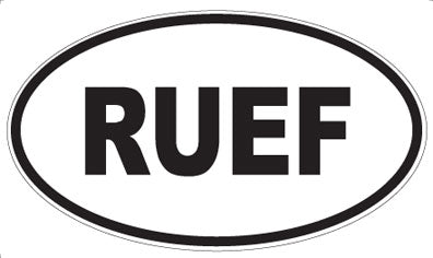 RUEF - Oval Sticker