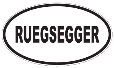RUEGSEGGER - Oval Sticker