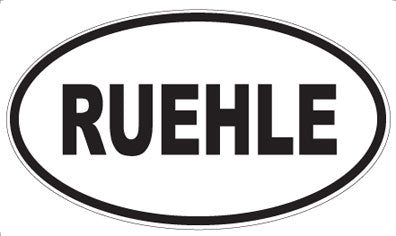 RUEHLE - Oval Sticker