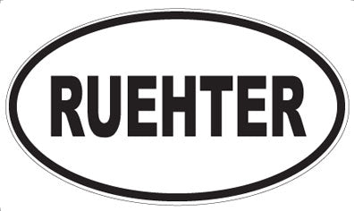 RUEHTER - Oval Sticker