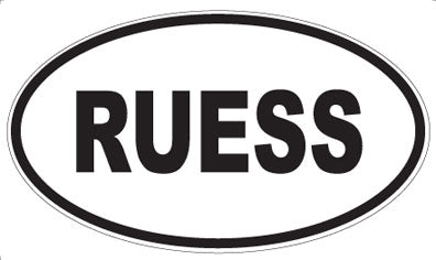 RUESS - Oval Magnet