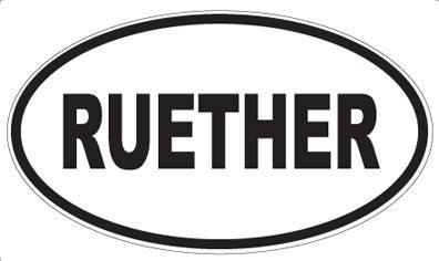 RUETHER - Oval Sticker