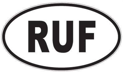 RUF - 3 Letter Initials Oval Sticker