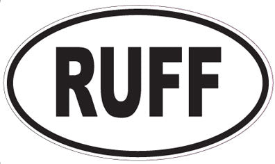 RUFF - Oval Sticker