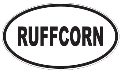 RUFFCORN - Oval Sticker