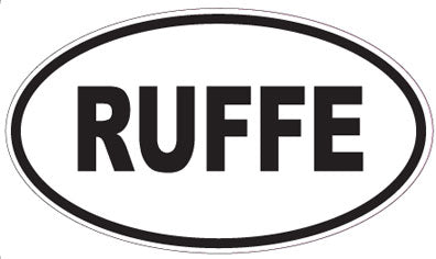 RUFFE - Oval Sticker