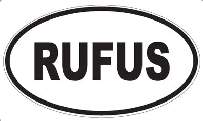 RUFUS - Oval Sticker