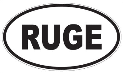 RUGE - Oval Magnet