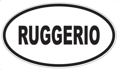 RUGGERIO - Oval Magnet