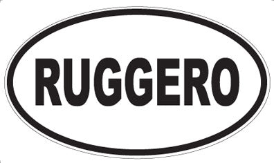 RUGGERO - Oval Sticker