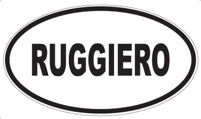 RUGGIERO - Oval Magnet