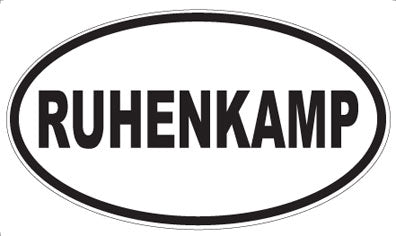 RUHENKAMP - Oval Magnet