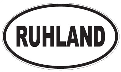 RUHLAND - Oval Sticker