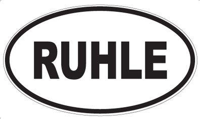 RUHLE - Oval Sticker