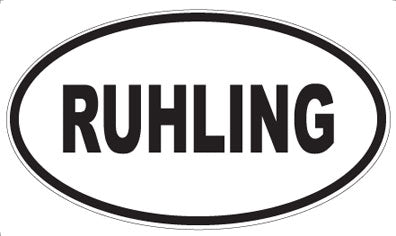 RUHLING - Oval Sticker