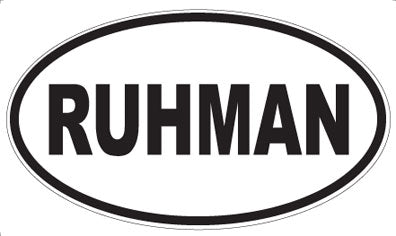 RUHMAN - Oval Magnet
