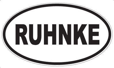 RUHNKE - Oval Sticker