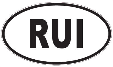RUI - 3 Letter Initials Oval Sticker