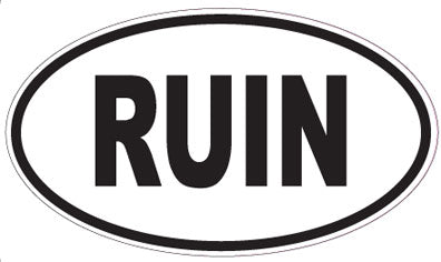 RUIN - Oval Sticker