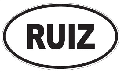 RUIZ - Oval Magnet