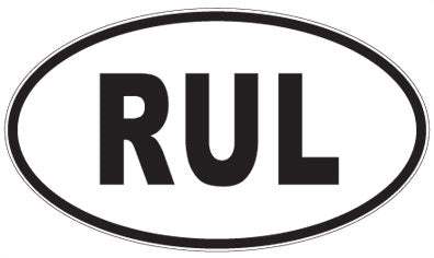 RUL - 3 Letter Initials Oval Sticker