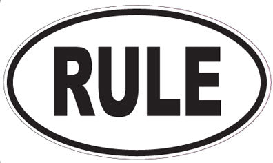 RULE - Oval Sticker