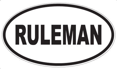 RULEMAN - Oval Magnet