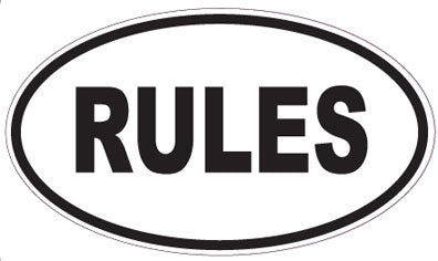 RULES - Oval Magnet