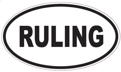 RULING - Oval Sticker