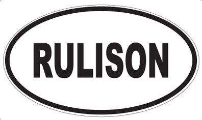 RULISON - Oval Sticker
