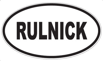RULNICK - Oval Sticker